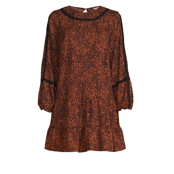 Time and Tru Long Sleeve Lace Babydoll Dress - Picture 1 of 11